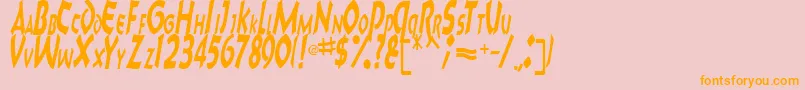 CharkRegularTtstd Font – Orange Fonts on Pink Background