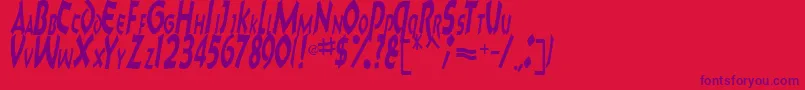 CharkRegularTtstd Font – Purple Fonts on Red Background