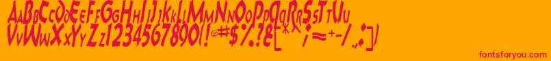 CharkRegularTtstd Font – Red Fonts on Orange Background