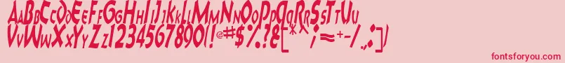 CharkRegularTtstd Font – Red Fonts on Pink Background