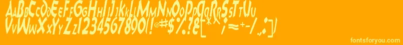 CharkRegularTtstd Font – Yellow Fonts on Orange Background