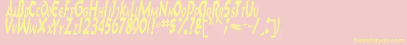 CharkRegularTtstd Font – Yellow Fonts on Pink Background