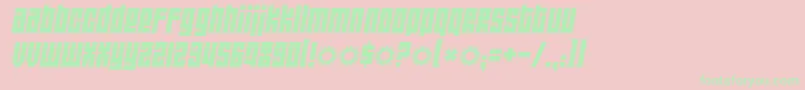 Wide Awake Black Font – Green Fonts on Pink Background