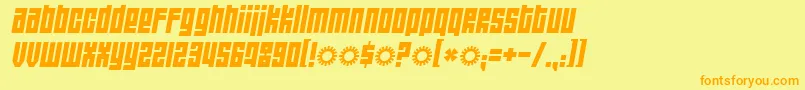 Wide Awake Black Font – Orange Fonts on Yellow Background