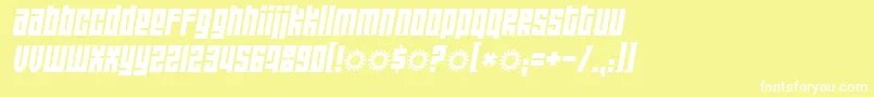 Wide Awake Black Font – White Fonts on Yellow Background