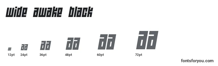 Wide Awake Black Font Sizes