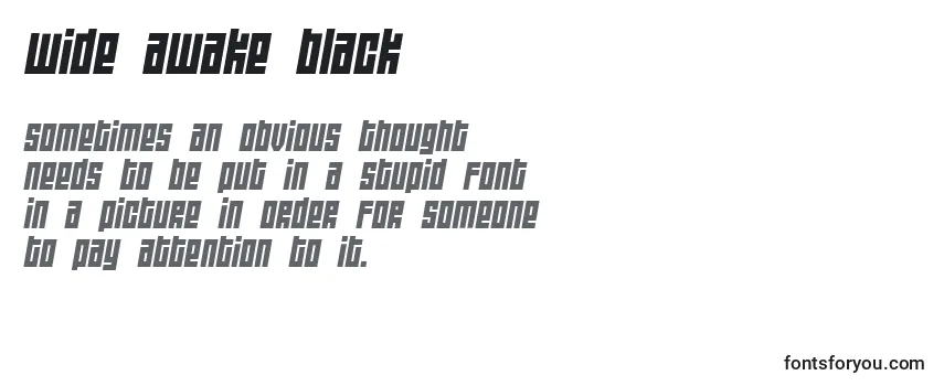 Wide Awake Black Font