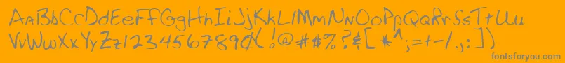 RossRegularフォントについての詳細 フォントRossRegular – オレンジの背景に灰色の文字