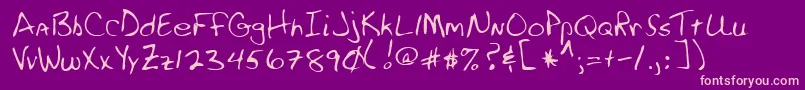 RossRegular Font – Pink Fonts on Purple Background