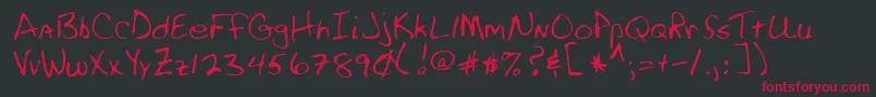 RossRegular Font – Red Fonts on Black Background