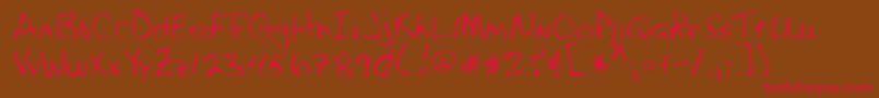 RossRegular Font – Red Fonts on Brown Background