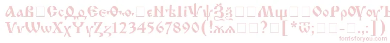 IzhitsacRegular Font – Pink Fonts on White Background