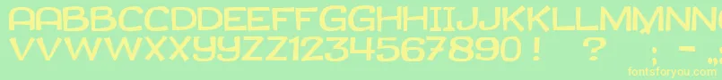 JmhCanasta Font – Yellow Fonts on Green Background