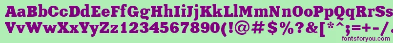 XeniaBoldRegular Font – Purple Fonts on Green Background