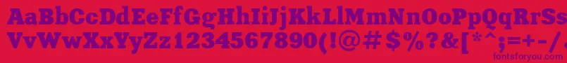 XeniaBoldRegular-Schriftart – Violette Schriften auf rotem Hintergrund