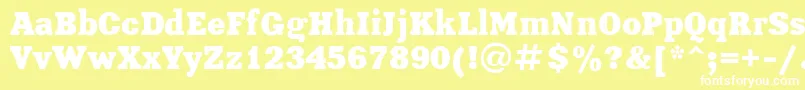 XeniaBoldRegular Font – White Fonts on Yellow Background