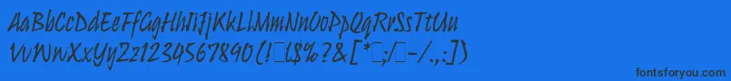 Police UlyssesLetPlain.1.0 – polices noires sur fond bleu