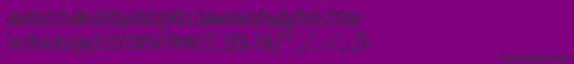 UlyssesLetPlain.1.0 Font – Black Fonts on Purple Background