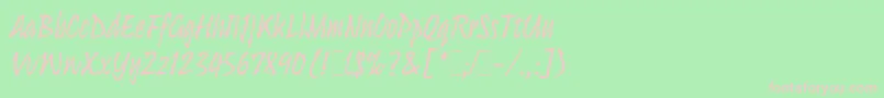 UlyssesLetPlain.1.0 Font – Pink Fonts on Green Background