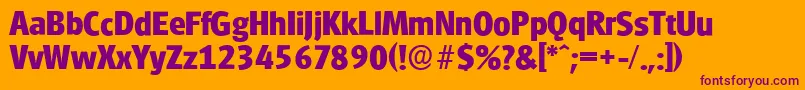 GlasgowserialXboldRegular Font – Purple Fonts on Orange Background