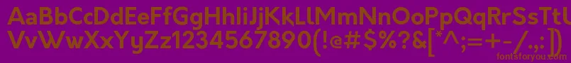 OrkneyBold Font – Brown Fonts on Purple Background