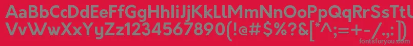 OrkneyBold Font – Gray Fonts on Red Background