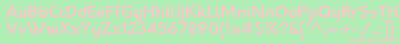 OrkneyBold Font – Pink Fonts on Green Background