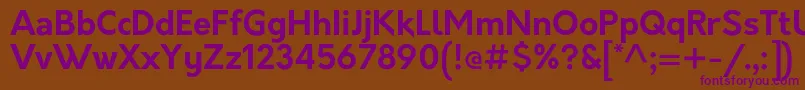 OrkneyBold Font – Purple Fonts on Brown Background