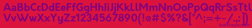 OrkneyBold Font – Purple Fonts on Red Background