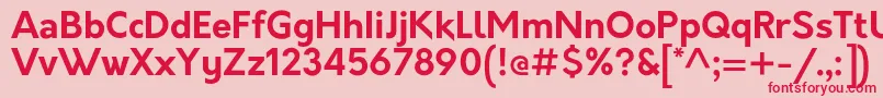 OrkneyBold Font – Red Fonts on Pink Background