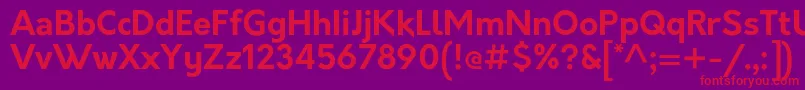 OrkneyBold Font – Red Fonts on Purple Background