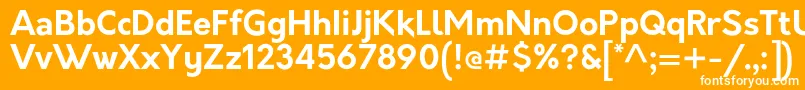 フォントOrkneyBold – オレンジの背景に白い文字