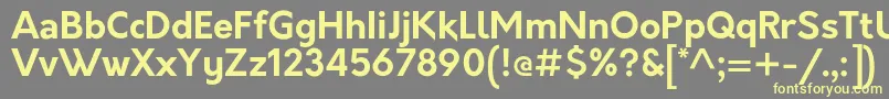 OrkneyBold Font – Yellow Fonts on Gray Background