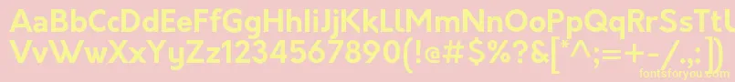 OrkneyBold Font – Yellow Fonts on Pink Background