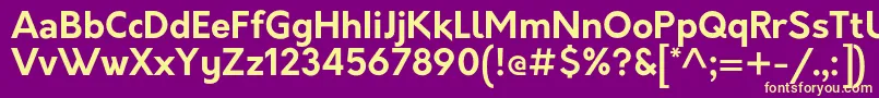 OrkneyBold Font – Yellow Fonts on Purple Background