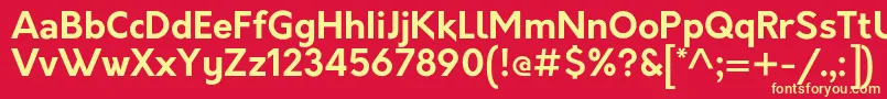 OrkneyBold Font – Yellow Fonts on Red Background