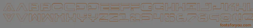 7thServiceOutline Font – Brown Fonts on Gray Background