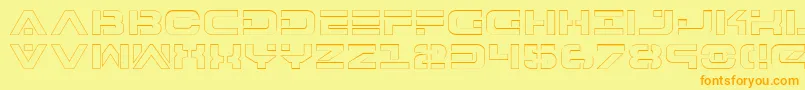 7thServiceOutline Font – Orange Fonts on Yellow Background