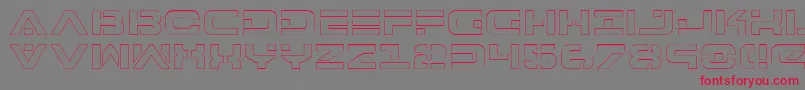 7thServiceOutline Font – Red Fonts on Gray Background