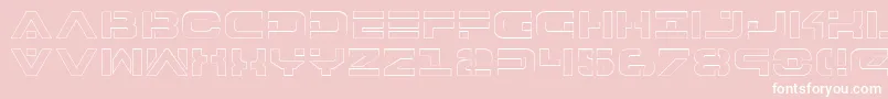 7thServiceOutline Font – White Fonts on Pink Background