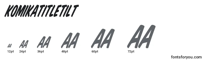 Размеры шрифта KomikaTitleTilt