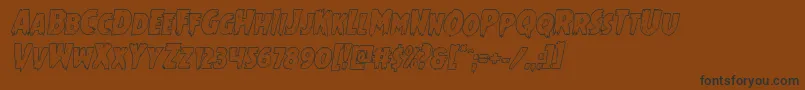 Mrsmonsteroutital Font – Black Fonts on Brown Background
