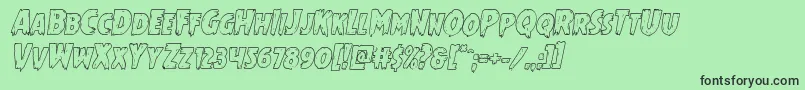 Mrsmonsteroutital Font – Black Fonts on Green Background