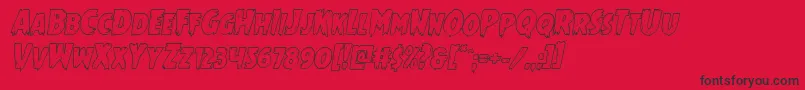 Mrsmonsteroutital Font – Black Fonts on Red Background