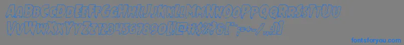 Mrsmonsteroutital Font – Blue Fonts on Gray Background