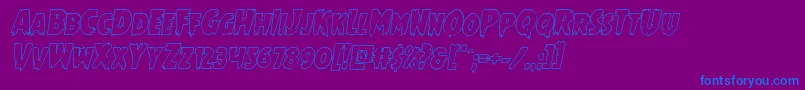 Mrsmonsteroutital Font – Blue Fonts on Purple Background