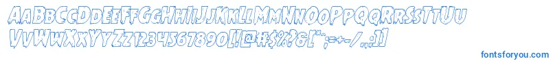 Mrsmonsteroutital Font – Blue Fonts on White Background