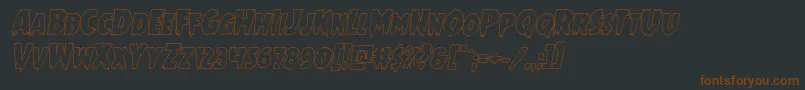 Mrsmonsteroutital Font – Brown Fonts on Black Background