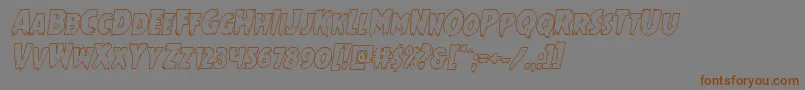 Mrsmonsteroutital Font – Brown Fonts on Gray Background