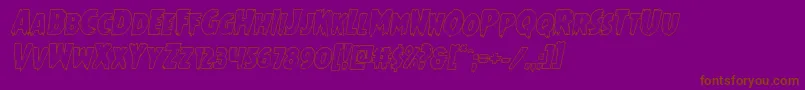 Mrsmonsteroutital Font – Brown Fonts on Purple Background